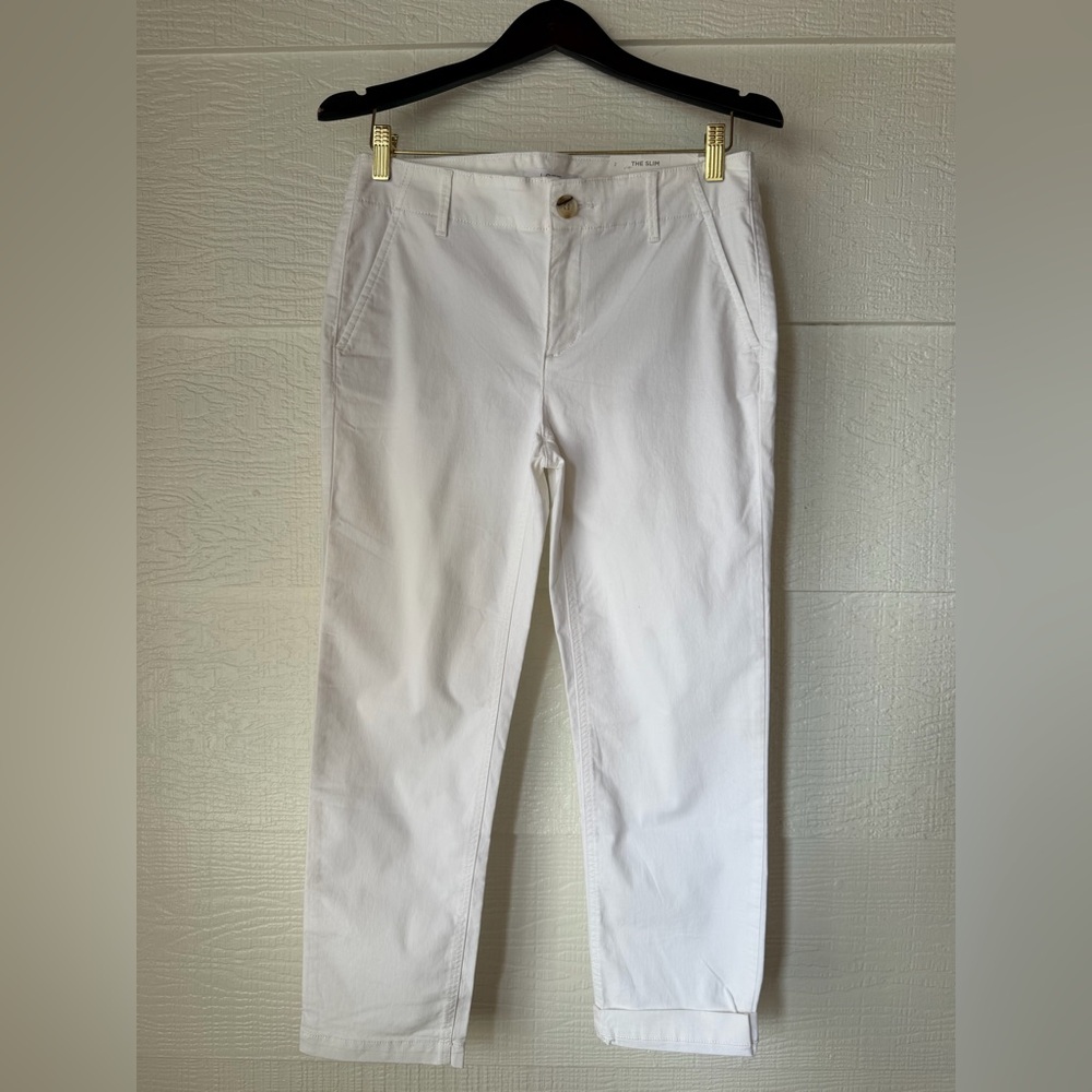 LOFT The Slim White Pants Size 2 NWT 26.5” Inseam